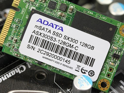 固态硬盘威刚 XPG SX300 mSATA Solid State Drive（128GB）标签特写 