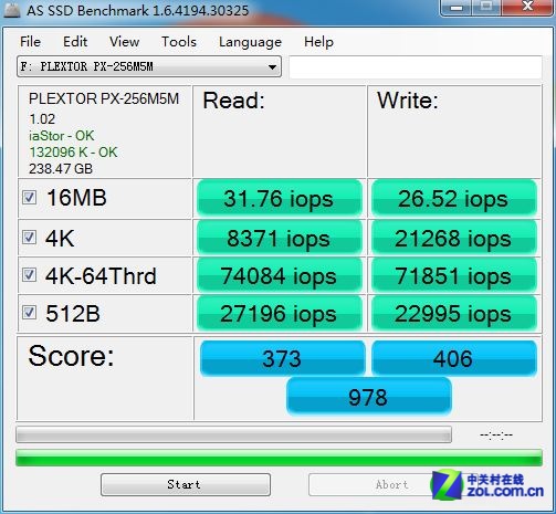 Z77测一测 mSATA/M5M 256GB SSD啥性能 